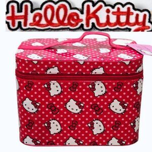 Hello Kitty By Sanrio Bow Logo Vanity Cosmetic Case w/Mirror